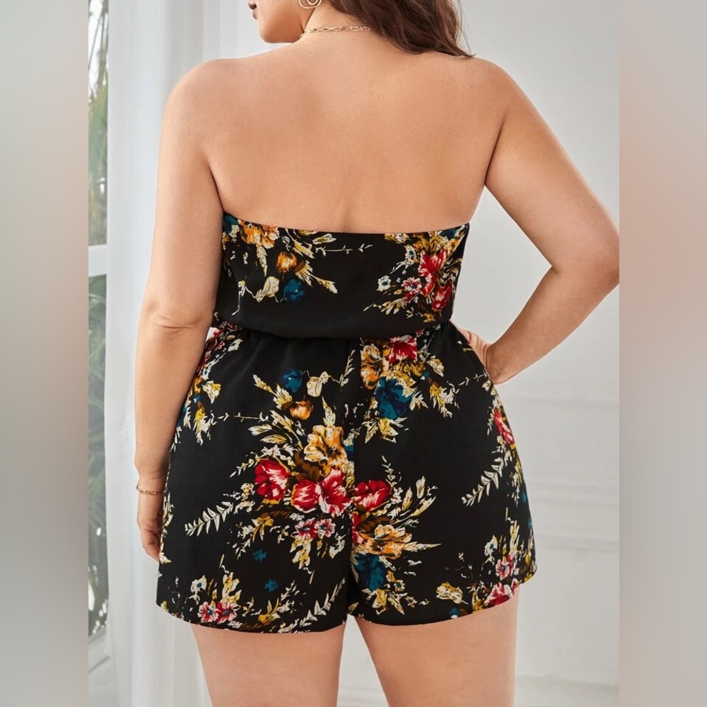 ❤️Strapless Floral Romper - 3X